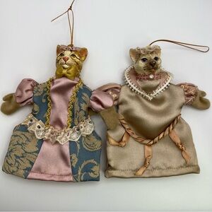 Vintage porcelain Cat Doll Ornaments possibly Katherine's Collection